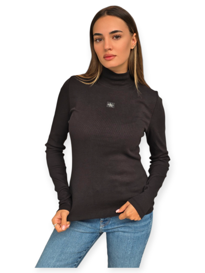 חולצה CALVIN KLEIN WOVEN LABEL TURTLENECK