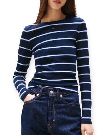 חולצה TOMMY HILFIGER SLIM ESSENTIAL RIB