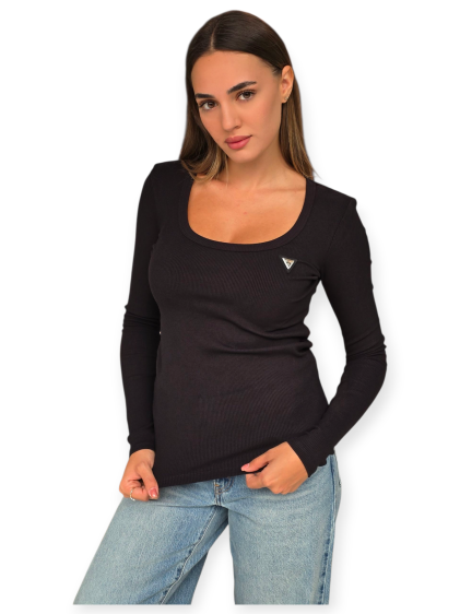חולצה GUESS COLETTE LS RIB TOP