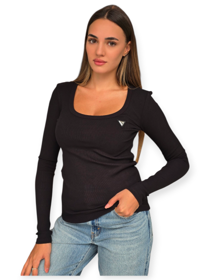 חולצה GUESS COLETTE LS RIB TOP