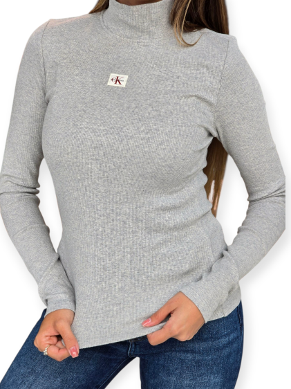 חולצה CALVIN KLEIN WOVEN LABEL TURTLENECK