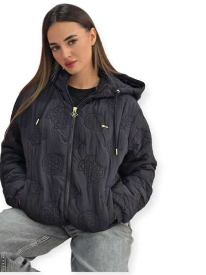 זקט GUESS HOODIE PUFFER JACKET