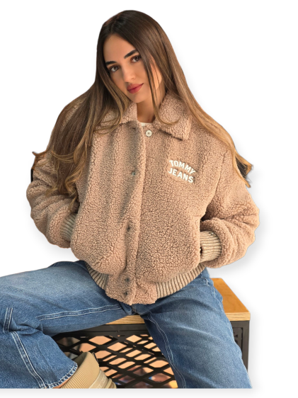 מעיל TOMMY HILFIGER TEDDY VARSITY BOMBER
