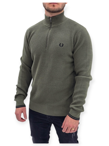 חולצה FRED PERRY WAFFLE STITCH HALF ZIP JUMPER