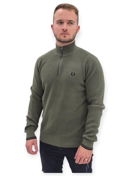 חולצה FRED PERRY WAFFLE STITCH HALF ZIP JUMPER