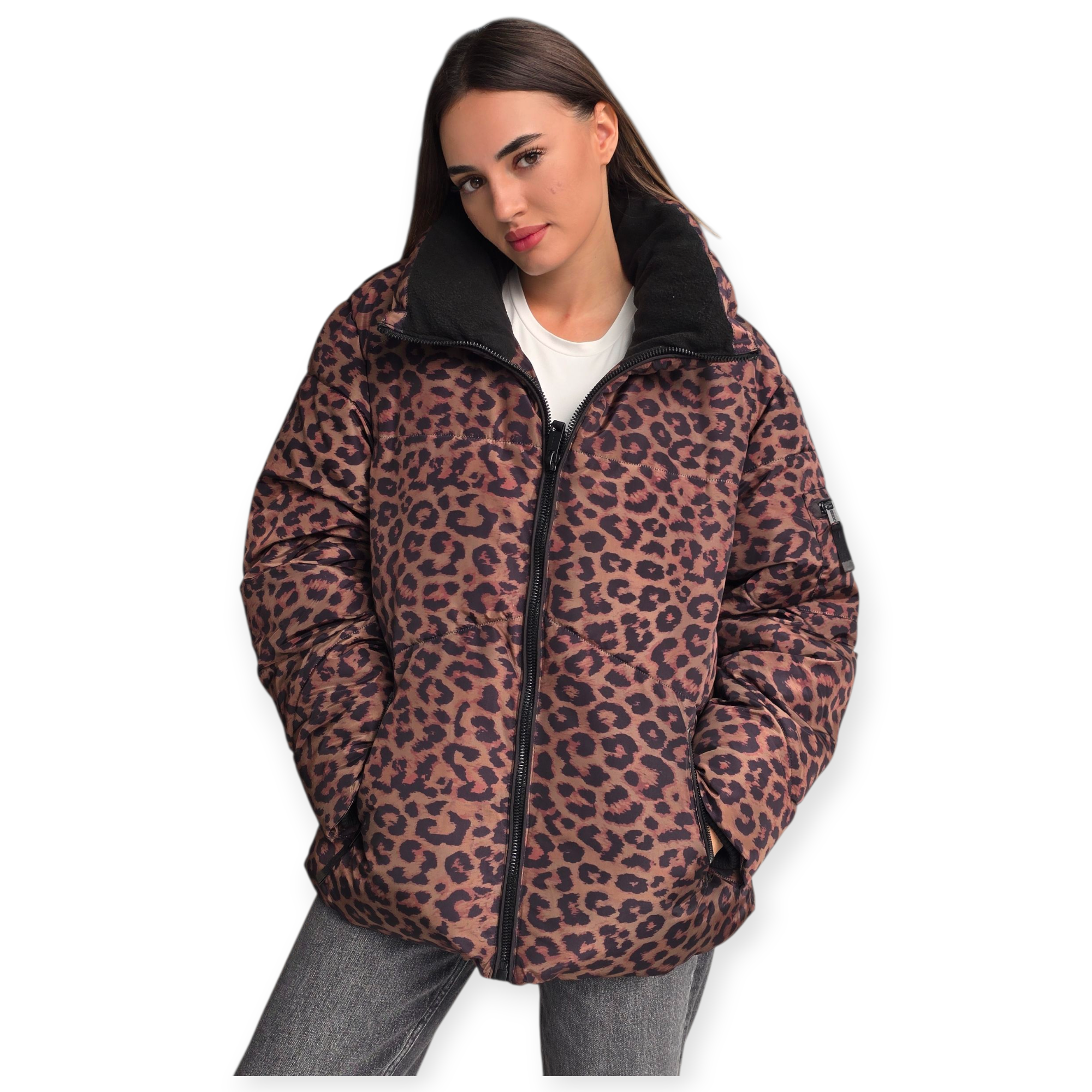 מעיל GUESS MARTINA CROP PUFFA