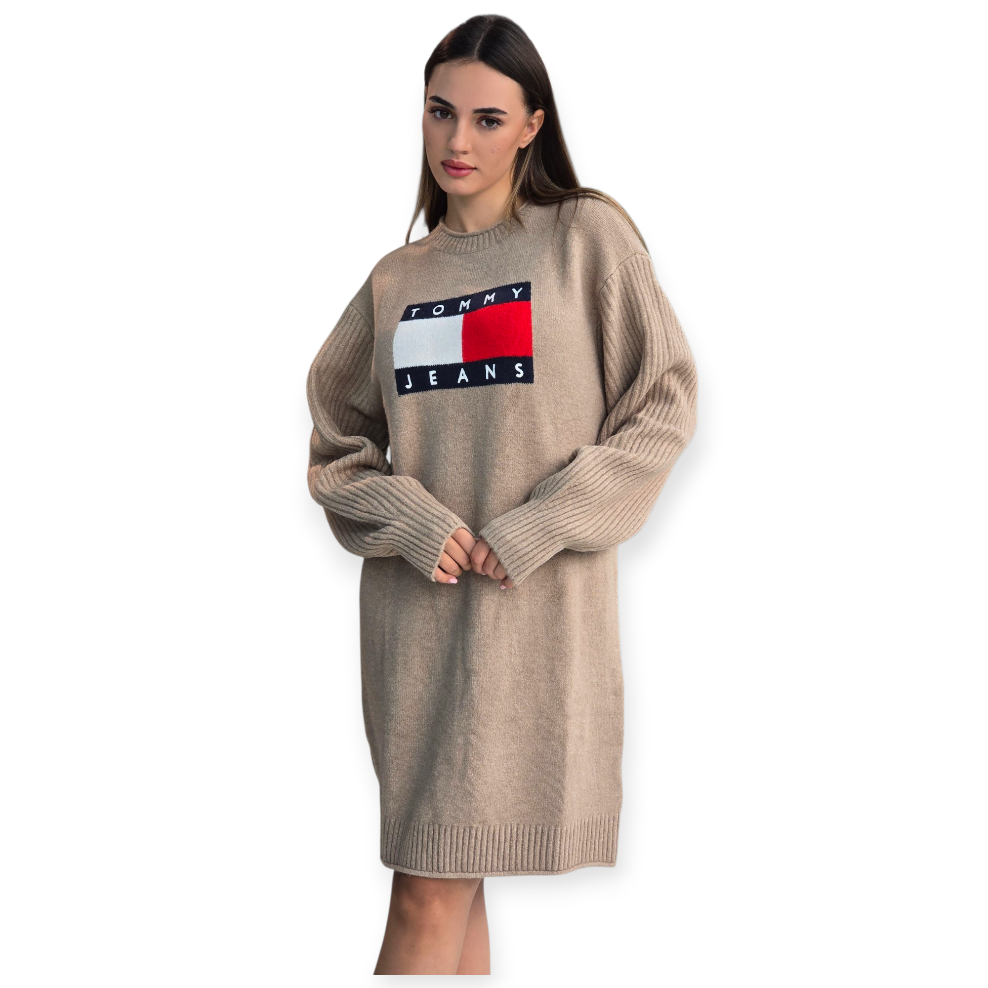 שמלה TOMMY HILFIGER FLAG SWEATER DRESS