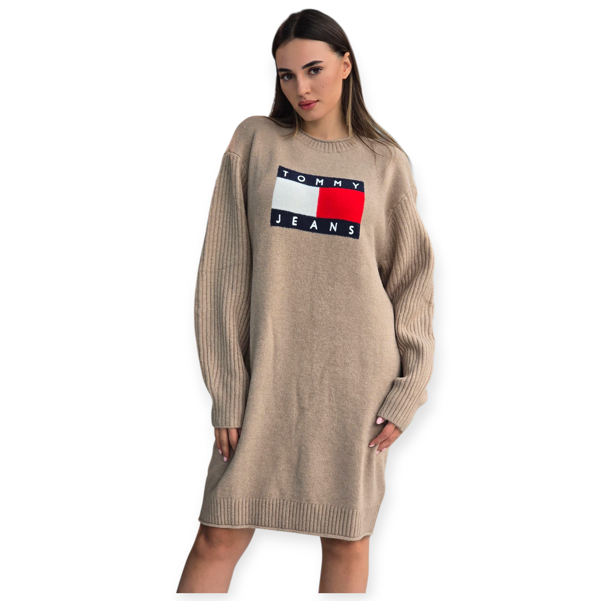 שמלה TOMMY HILFIGER FLAG SWEATER DRESS