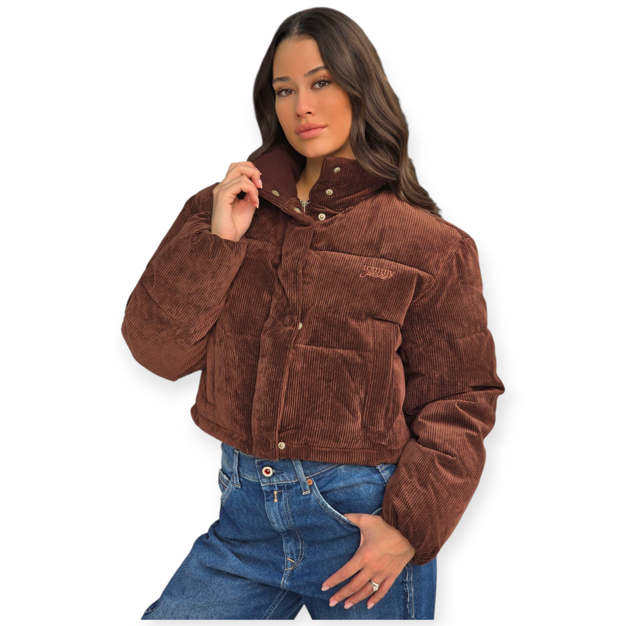 מעיל TOMMY HILFIGER CORD PUFFER JACKET