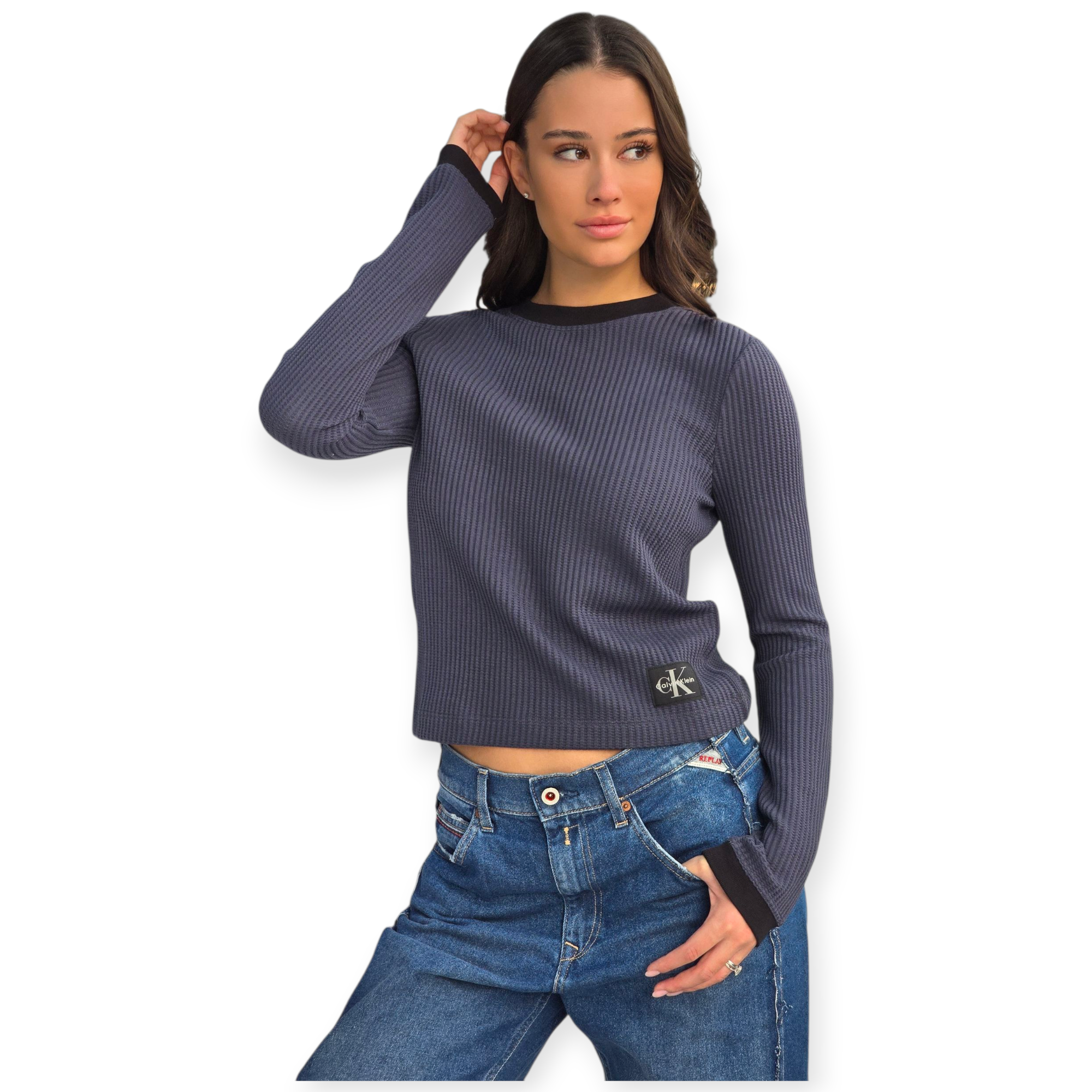 חולצה CALVIN KLEIN WAFFLE TEE