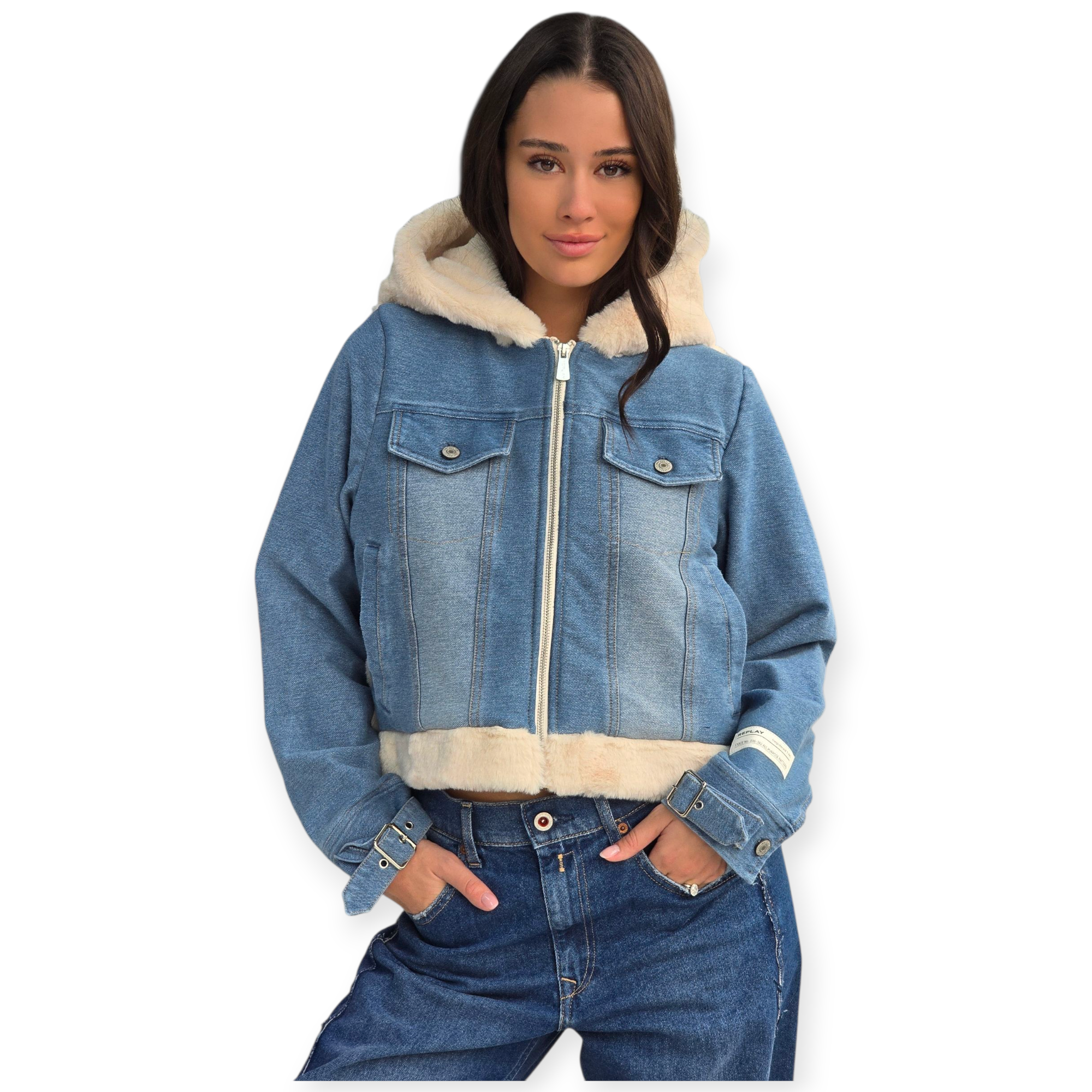 זקט גינס פרווה REPLAY JACKET