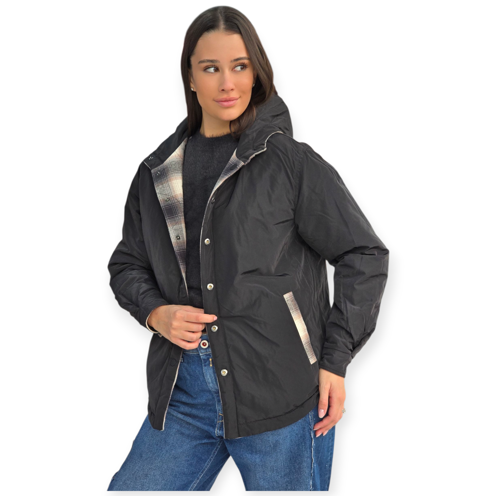 זקט דו צדדי REPLAY FLANEL JACKET