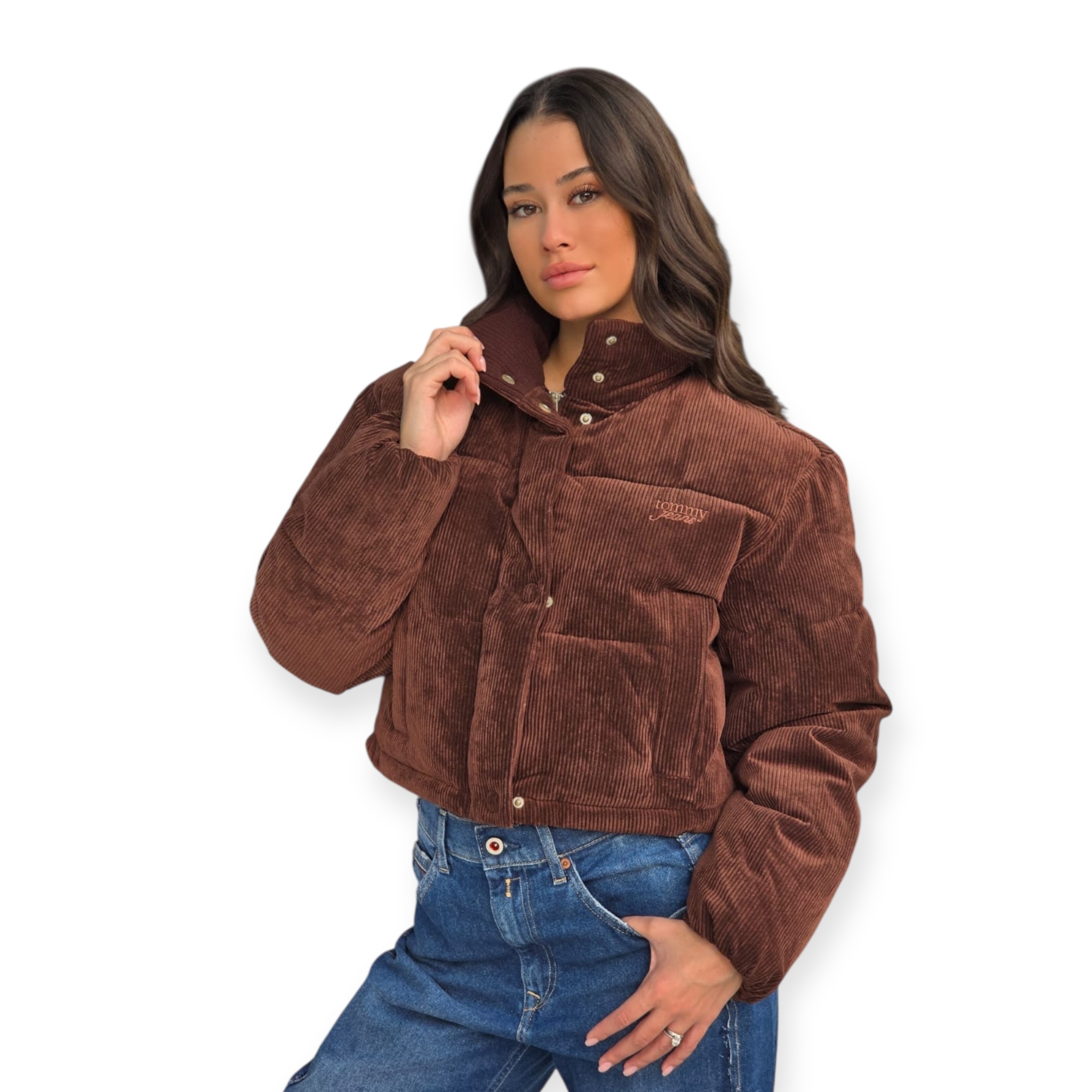 מעיל TOMMY HILFIGER CORD PUFFER JACKET