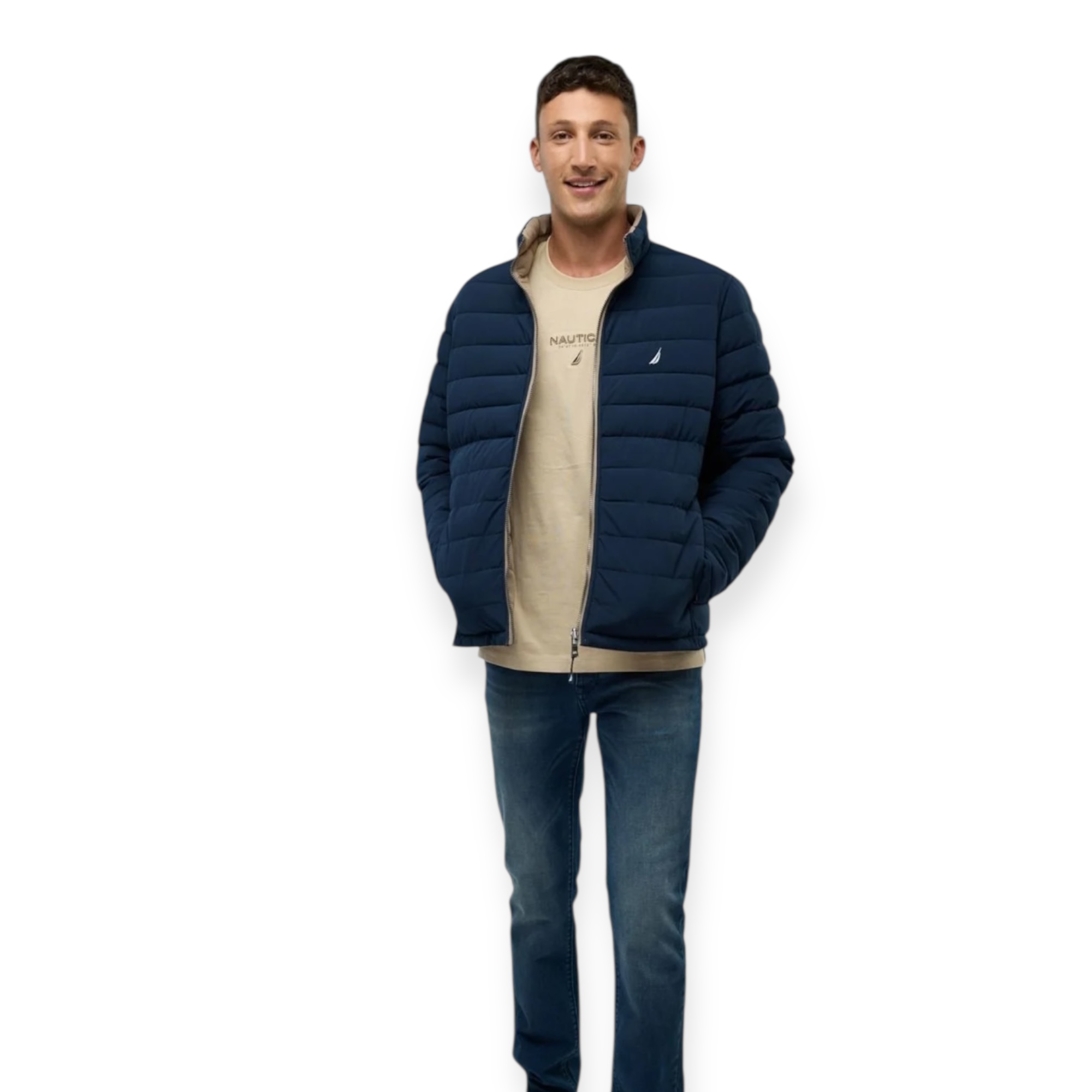 ג’קט פופר דו צדדי Nautica לגברים