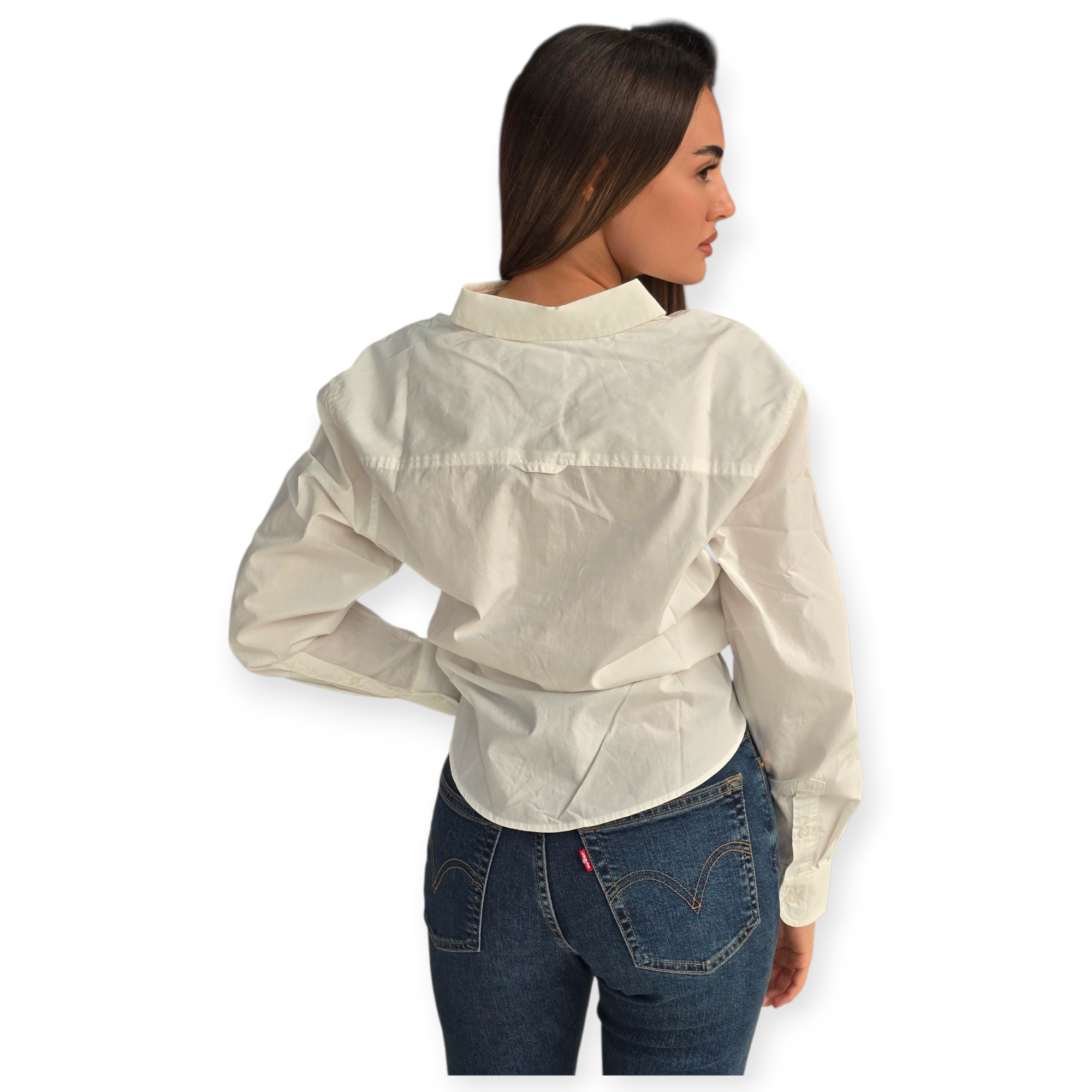 חולצה TOMMY HILFIGER TJW LS TIE FRONT SHIRT חולצה TOMMY HILFIGER TJW LS TIE FRONT SHIRT