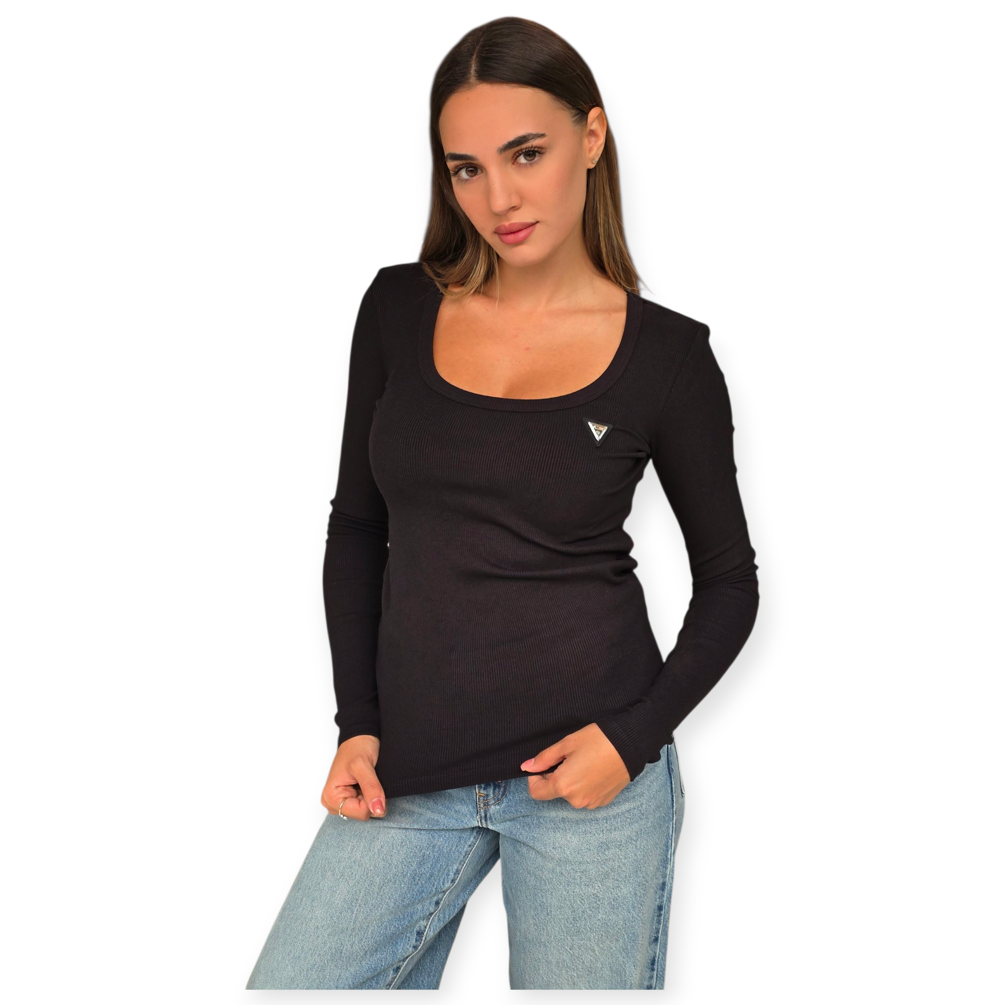 חולצה GUESS COLETTE LS RIB TOP חולצה GUESS COLETTE LS RIB TOP