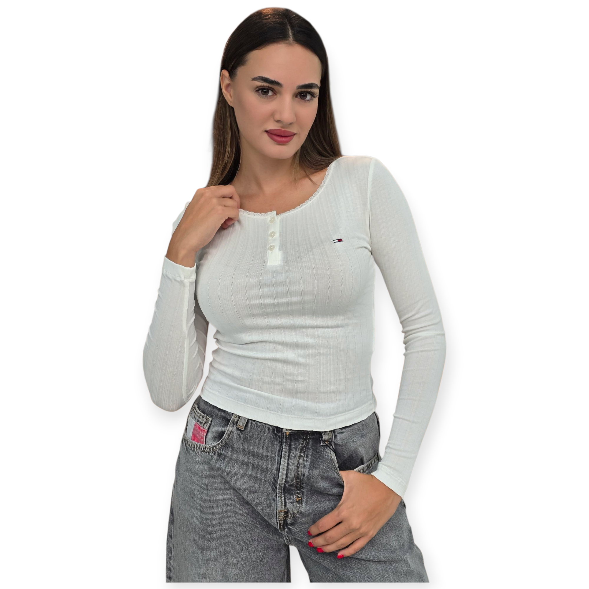 חולצה TOMMY HILFIGER SLIM RIB חולצה TOMMY HILFIGER SLIM RIB