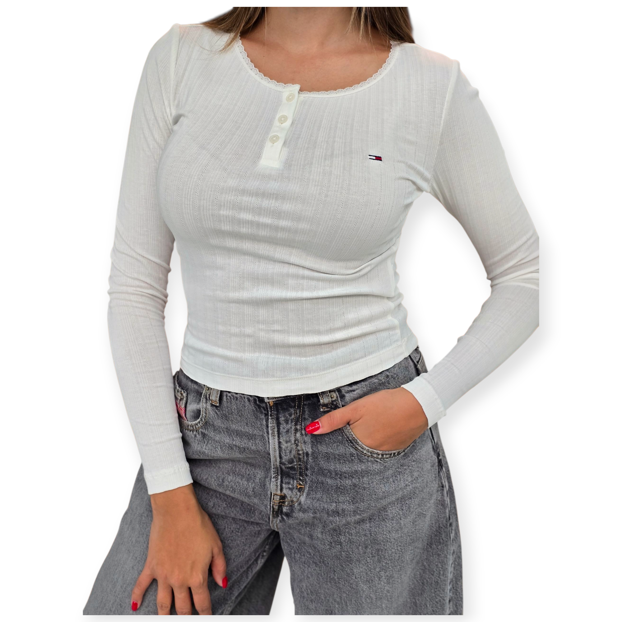 חולצה TOMMY HILFIGER SLIM RIB חולצה TOMMY HILFIGER SLIM RIB