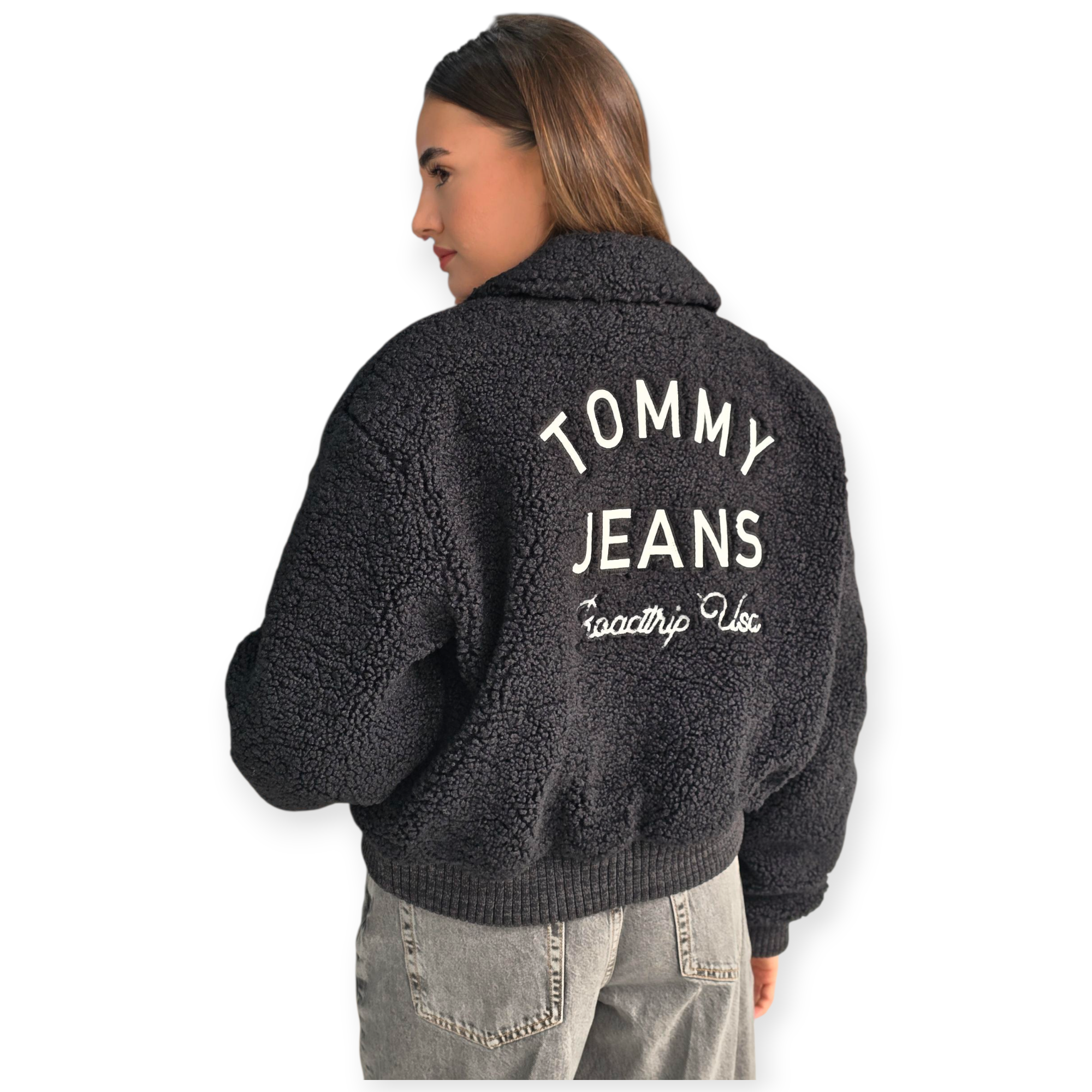 מעיל TOMMY HILFIGER TEDDY VARSITY BOMBER מעיל TOMMY HILFIGER TEDDY VARSITY BOMBER
