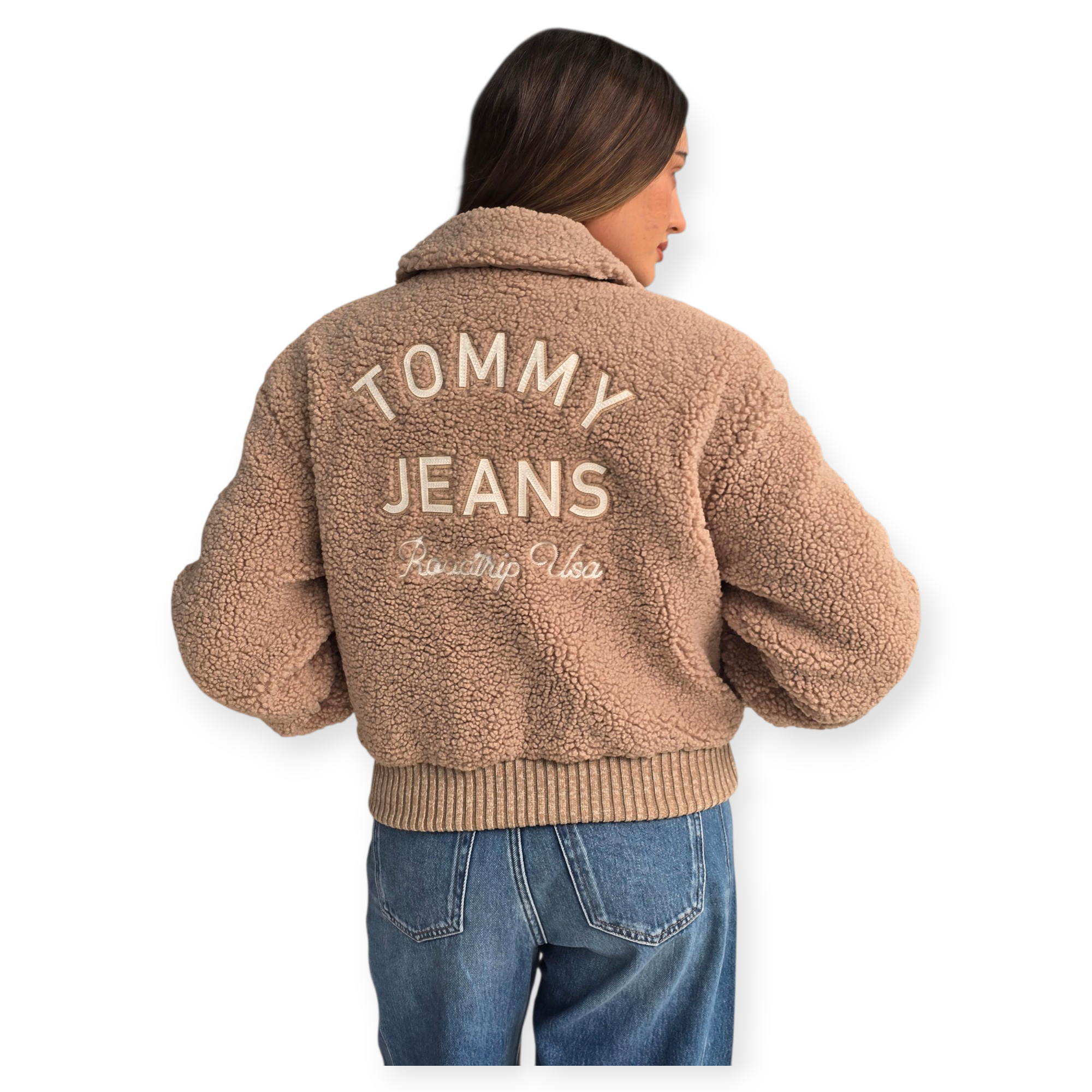 מעיל TOMMY HILFIGER TEDDY VARSITY BOMBER מעיל TOMMY HILFIGER TEDDY VARSITY BOMBER