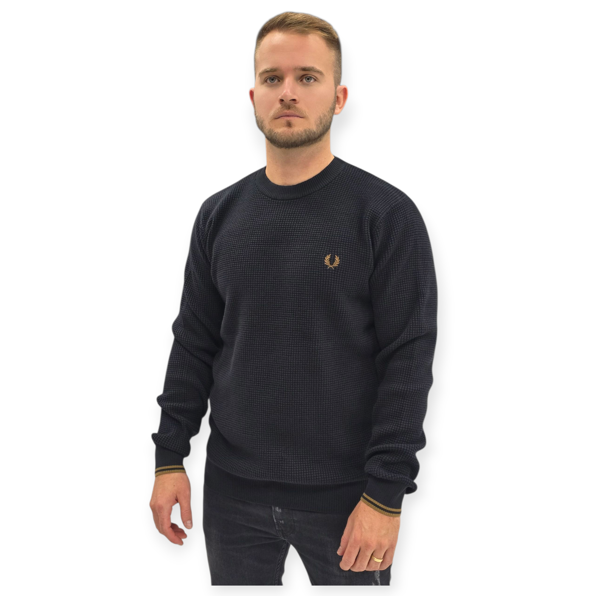 חולצה FRED PERRY WAFFLE STITCH JUMPER חולצה FRED PERRY WAFFLE STITCH JUMPER