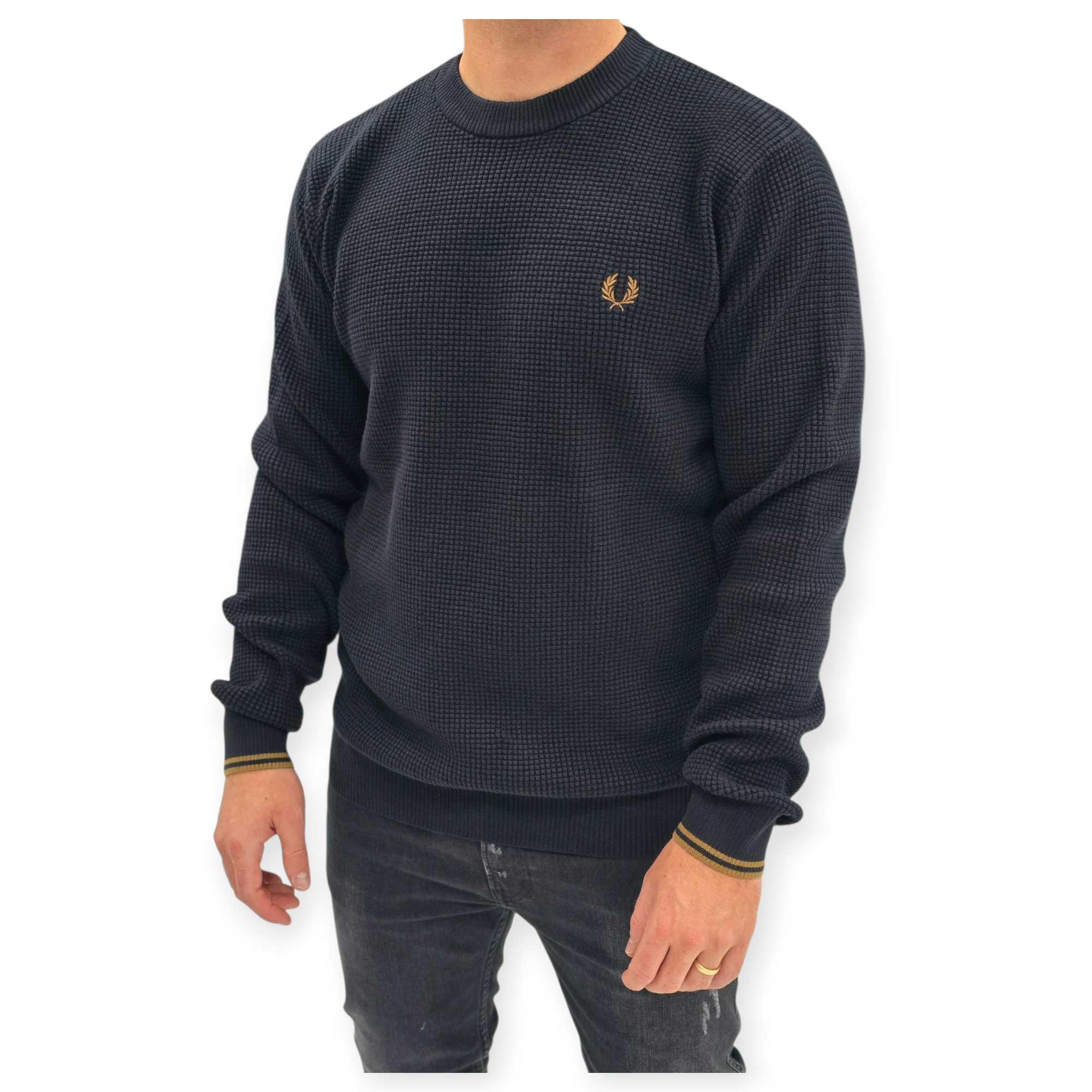חולצה FRED PERRY WAFFLE STITCH JUMPER חולצה FRED PERRY WAFFLE STITCH JUMPER