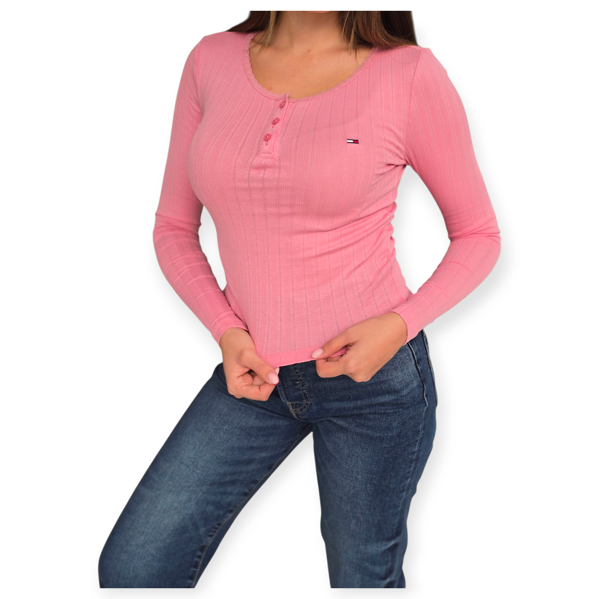 חולצה TOMMY HILFIGER SLIM RIB חולצה TOMMY HILFIGER SLIM RIB