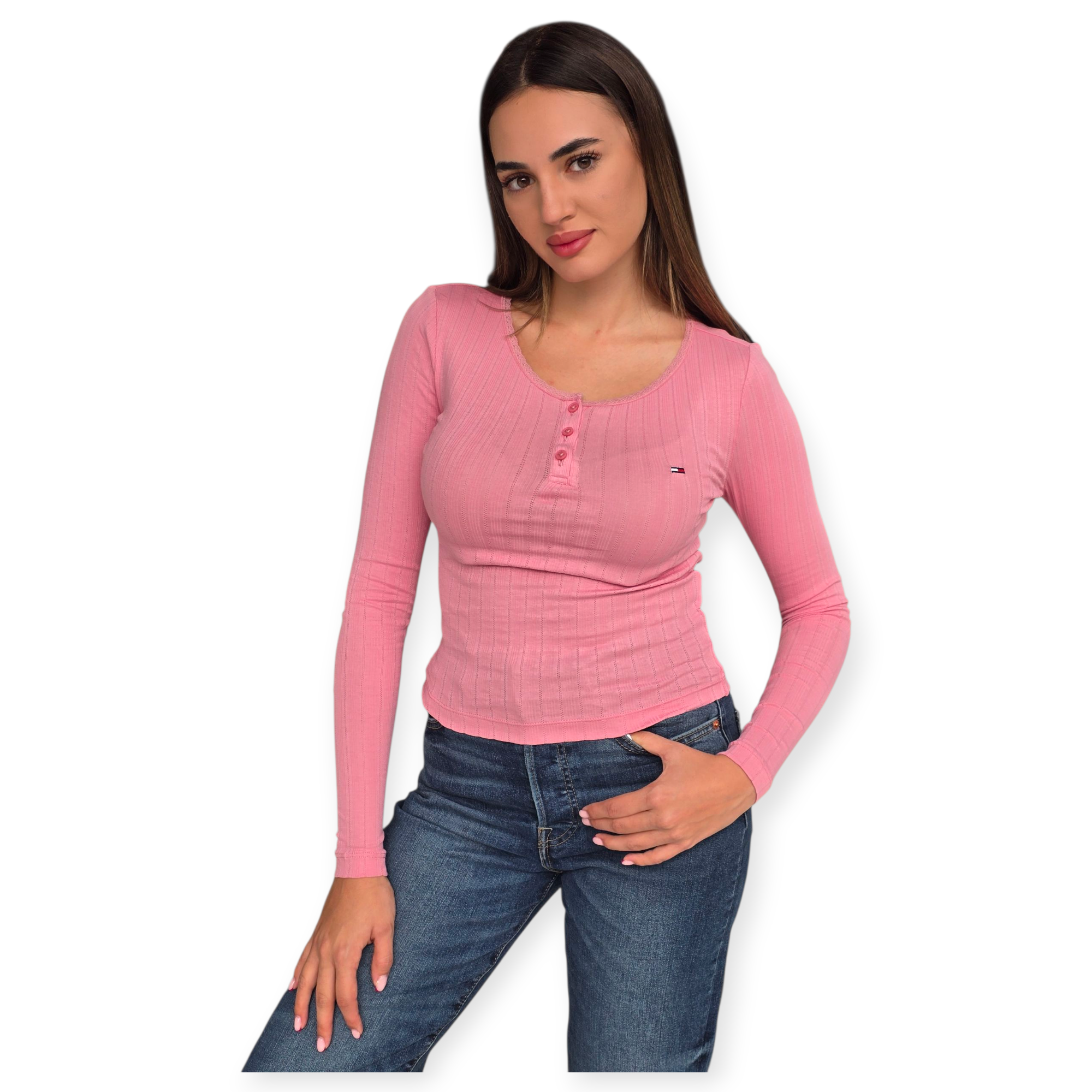 חולצה TOMMY HILFIGER SLIM RIB חולצה TOMMY HILFIGER SLIM RIB