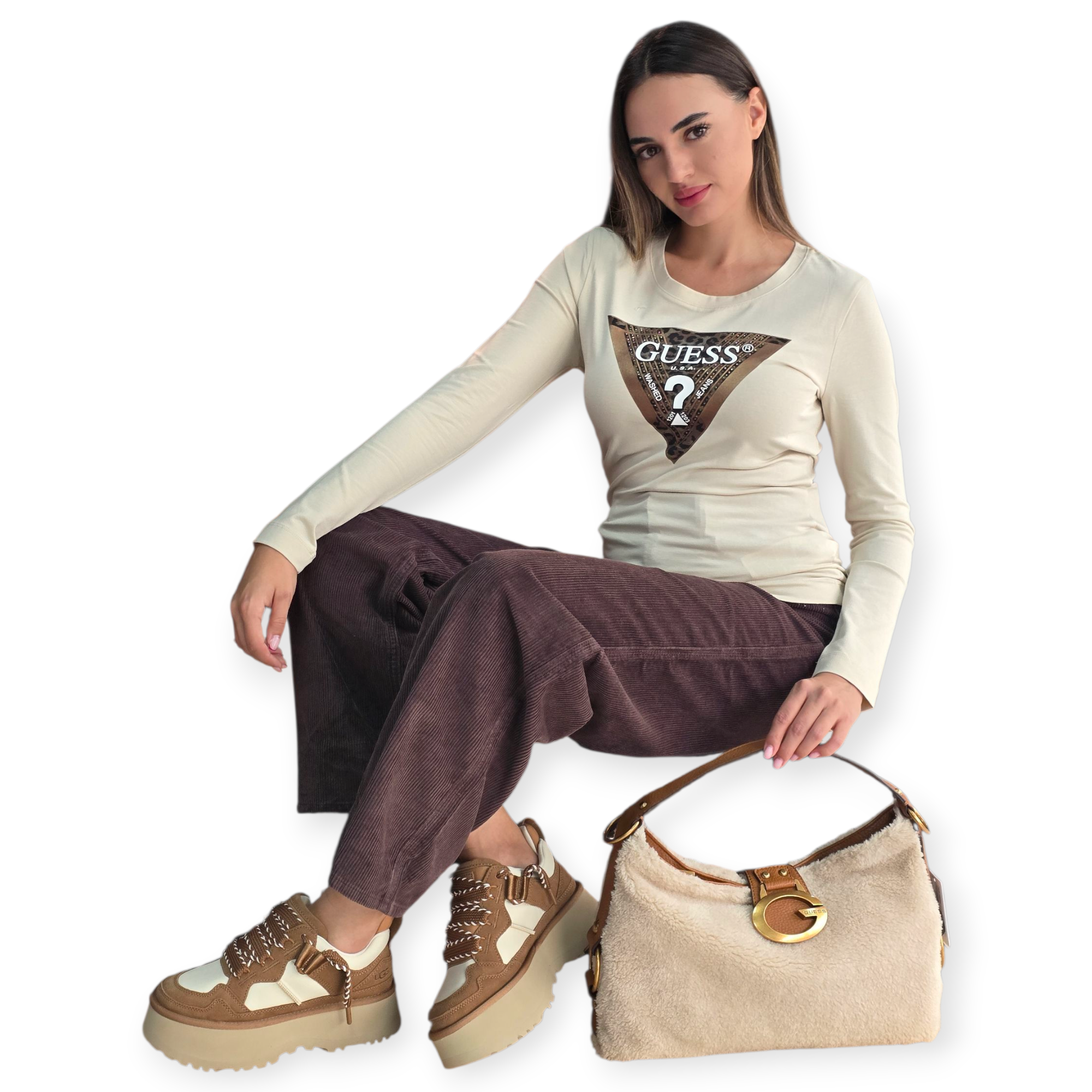 חולצה GUESS LEO LS TEE חולצה GUESS LEO LS TEE