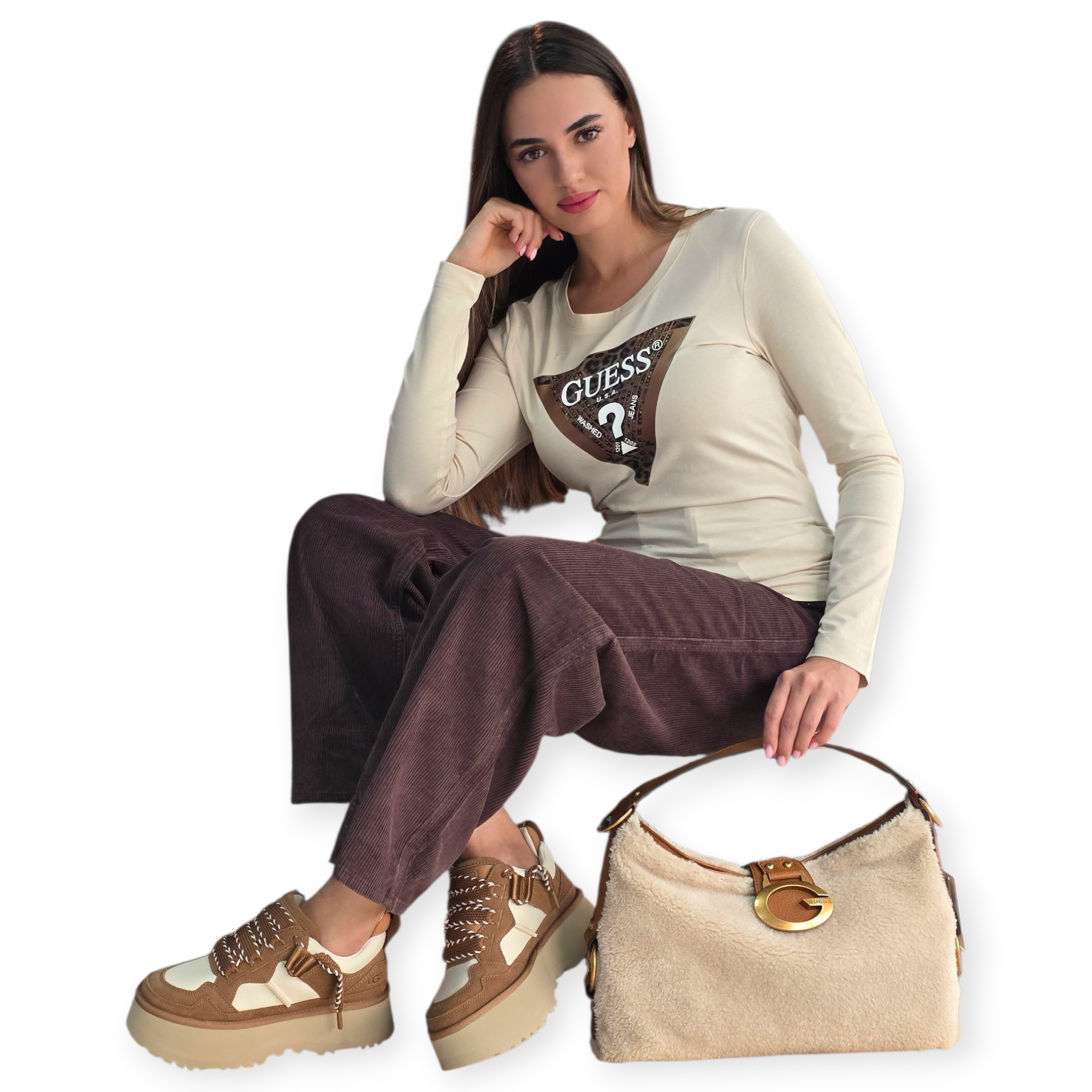 חולצה GUESS LEO LS TEE חולצה GUESS LEO LS TEE