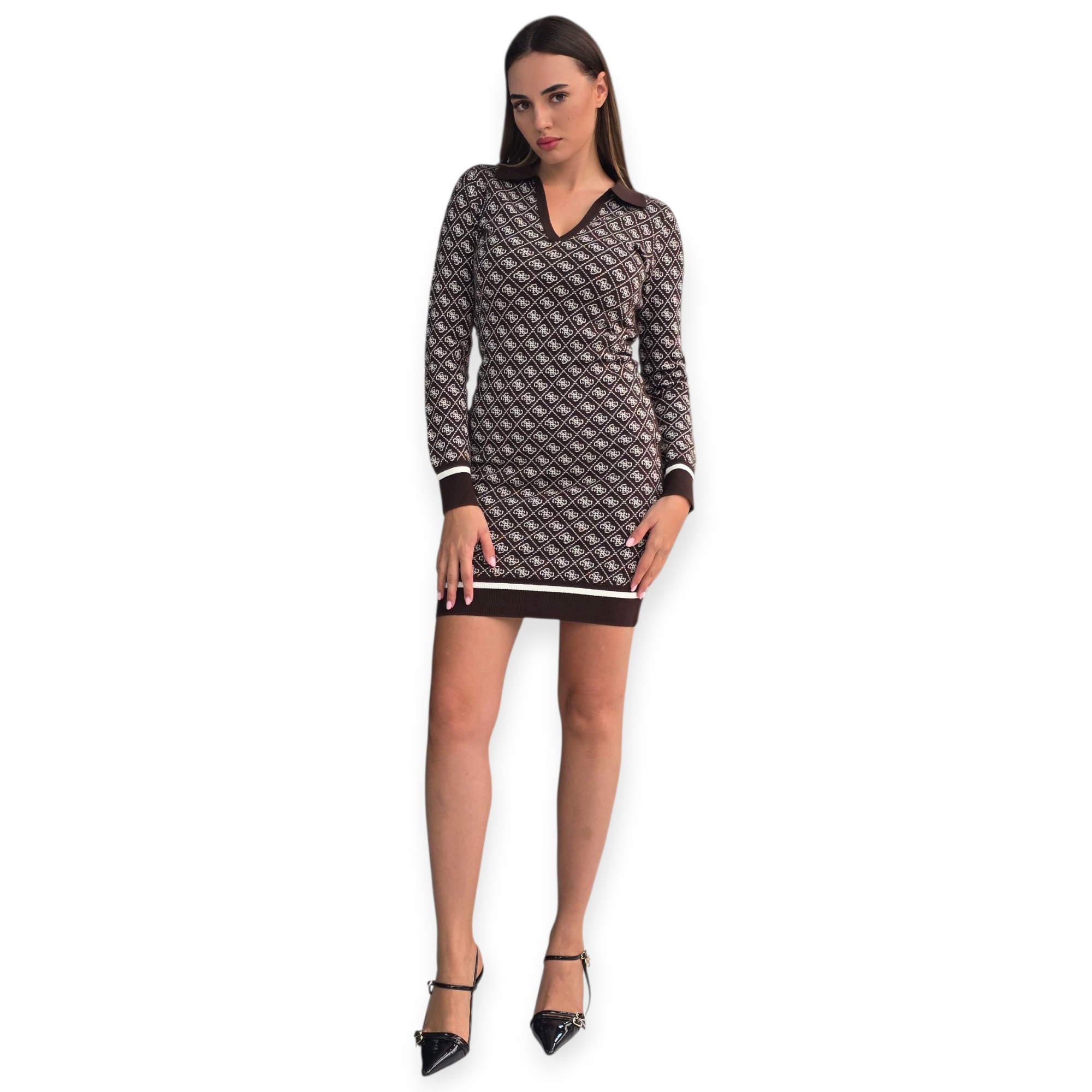 שמלה GUESS POLO SWEATER DRESS שמלה GUESS POLO SWEATER DRESS