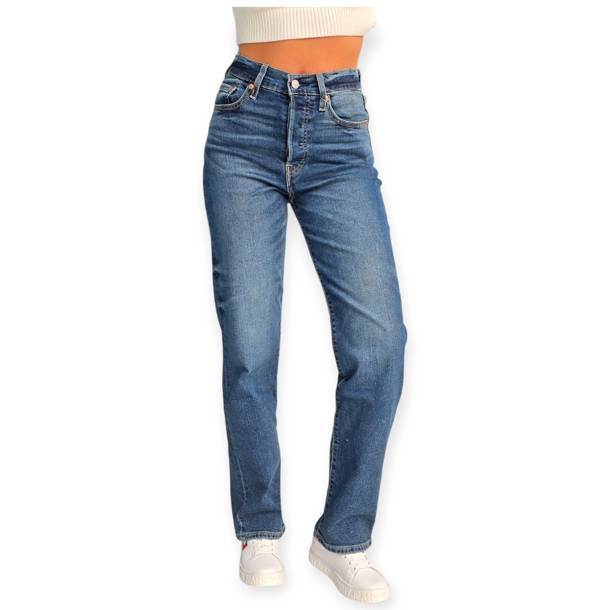 גינס LEVIS RIBCAGE STRAIGHT ANKLE גינס LEVIS RIBCAGE STRAIGHT ANKLE