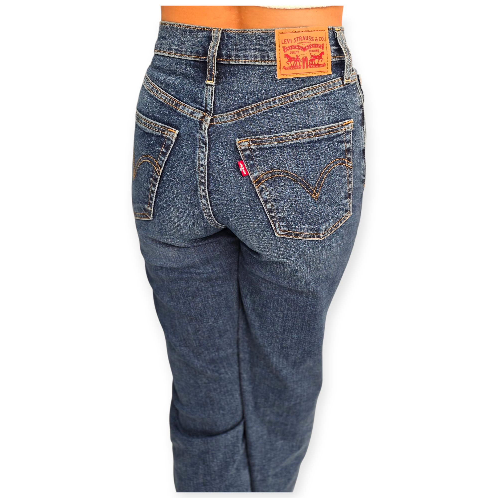 גינס LEVIS RIBCAGE STRAIGHT ANKLE גינס LEVIS RIBCAGE STRAIGHT ANKLE