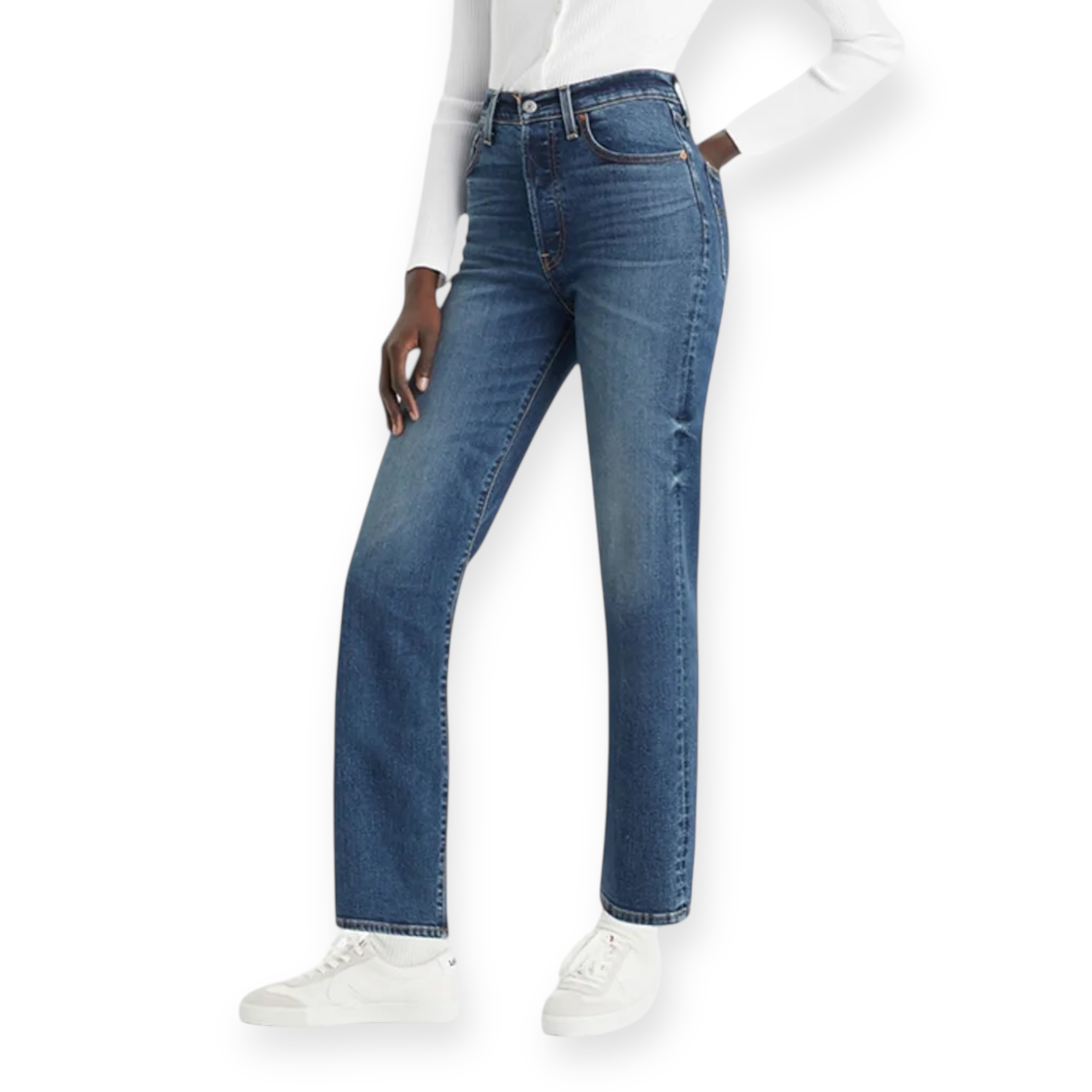 גינס LEVIS RIBCAGE STRAIGHT ANKLE גינס LEVIS RIBCAGE STRAIGHT ANKLE