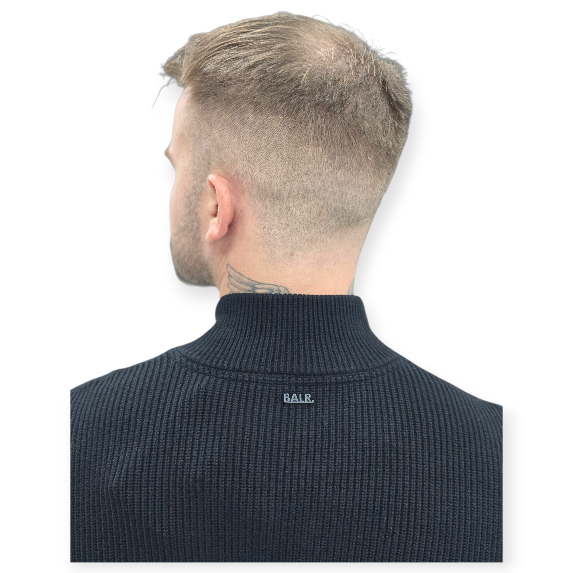 עליונית סריג BALR KNIT COLLAR FULL ZIP TOP עליונית סריג BALR KNIT COLLAR FULL ZIP TOP
