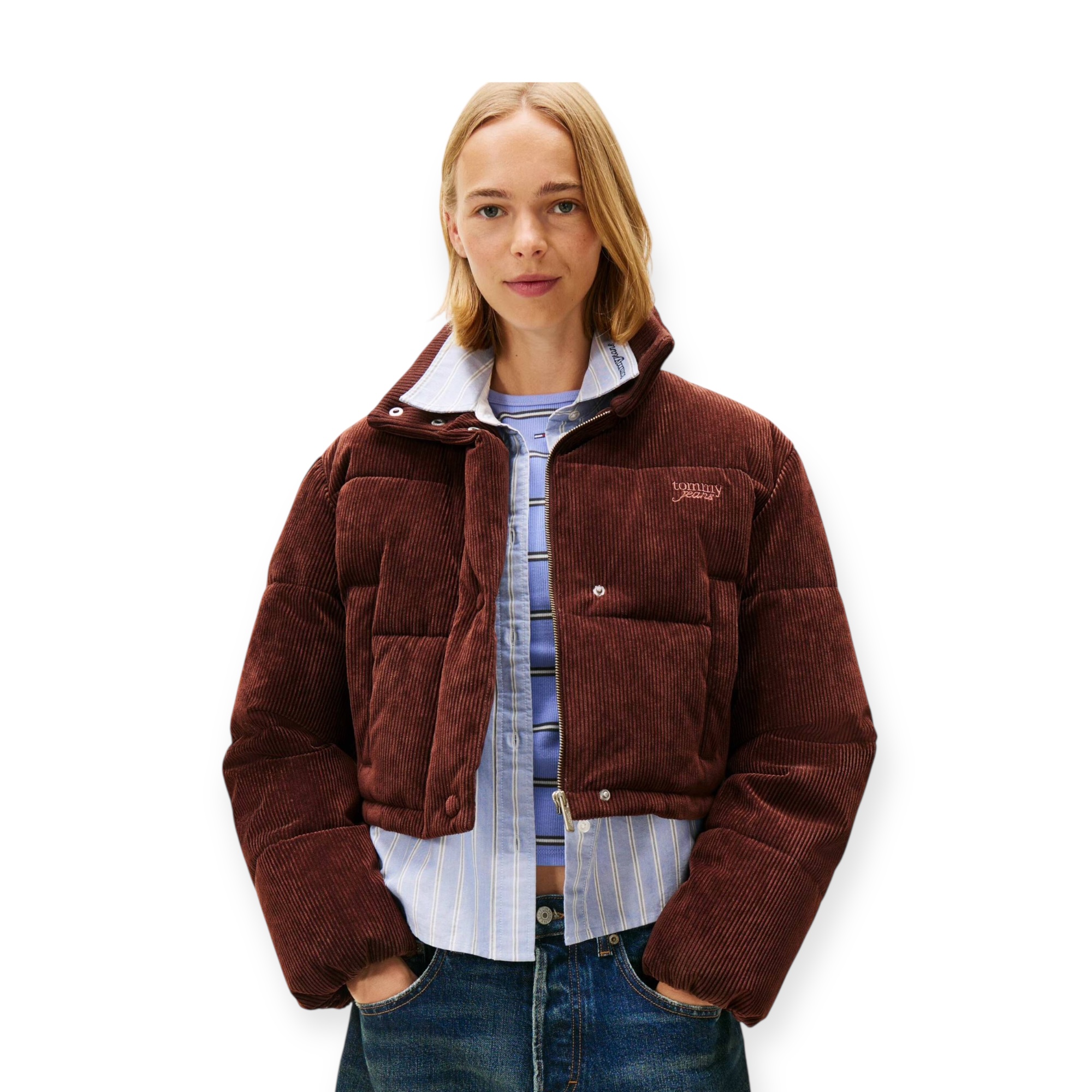 מעיל TOMMY HILFIGER CORD PUFFER JACKET מעיל TOMMY HILFIGER CORD PUFFER JACKET