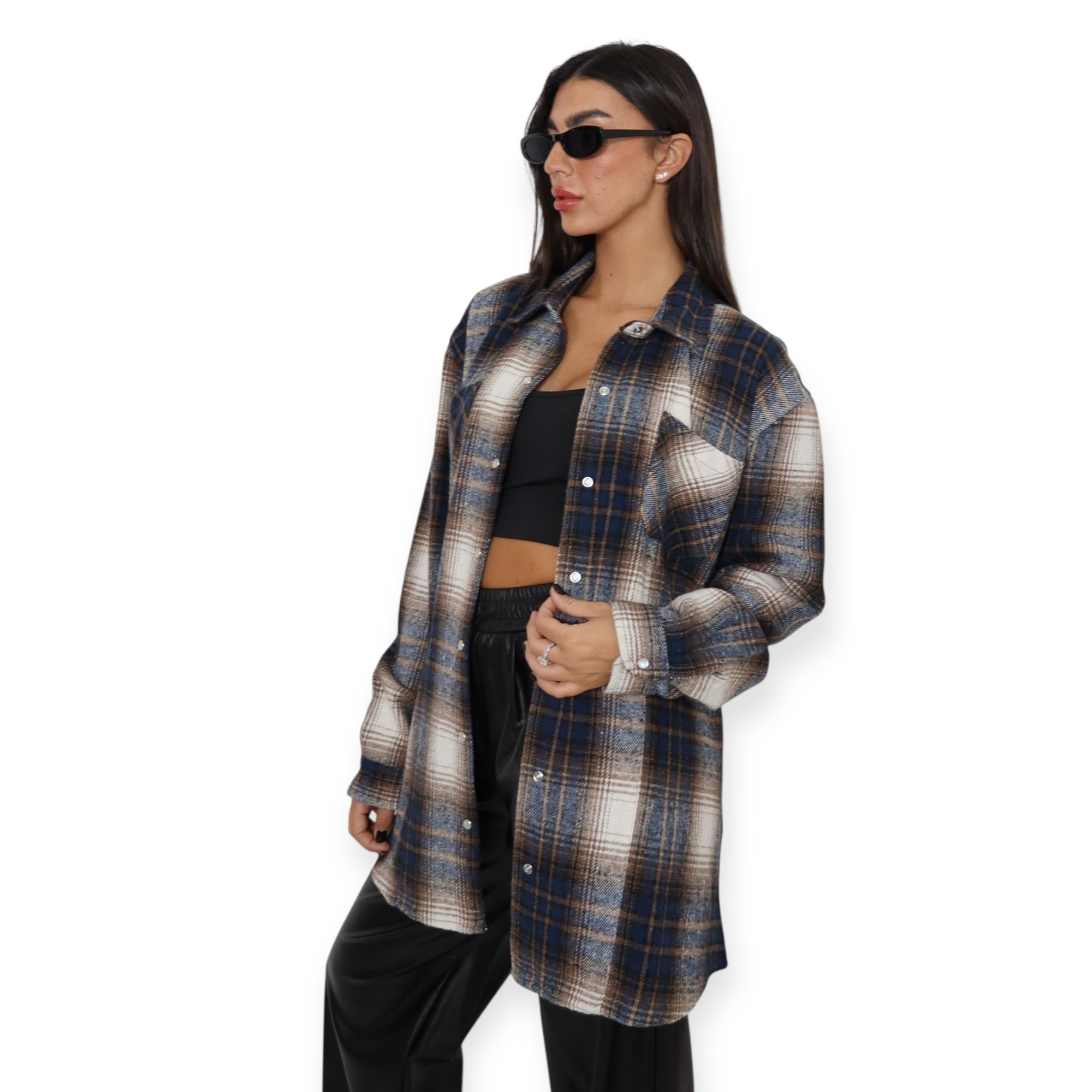 חולצה משבצות סק-סו OVERSHIRT חולצה משבצות סק-סו OVERSHIRT